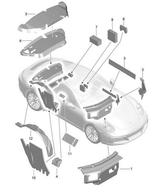 Diagram 807-082 Porsche 997 Carrera 4S 3.8L 2005>> Body