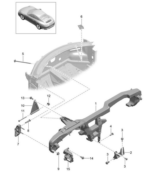 Diagram 809-015 Porsche 996 TURBO 2000-05 Body