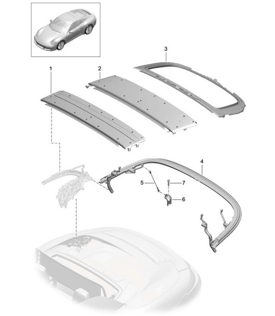 Diagram 811-020 Porsche 964 (911) (1989-1994) Body