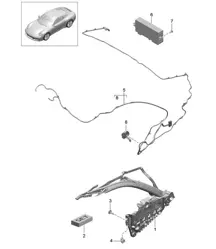 Châssis supérieur / Pièces détachées et composants électriques - Côté, CABRIO - 992.1 Carrera 2017-19