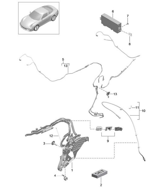 Diagram 811-027 Porsche Panamera Turbo S E-Híbrido V8 4.0L 