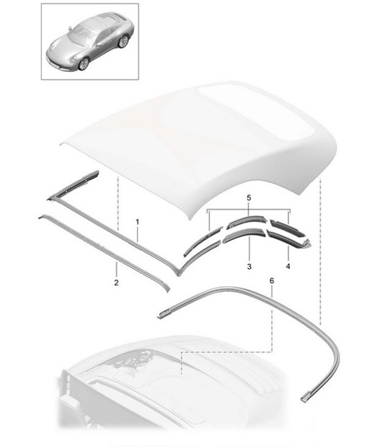 Diagram 811-030 Porsche Cayman 987C/981C (2005-2016) Body