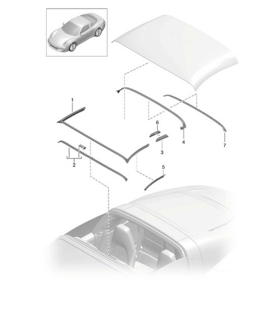 Diagram 811-032 Porsche 964 (911) (1989-1994) Body
