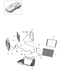 Refrigerant circuit - FRONT - 991.2 Carrera 2017-19