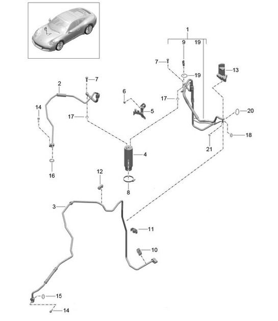 Diagram 813-025 Porsche 997 MKII 卡雷拉 C4S 3.8L 2009>>  车身