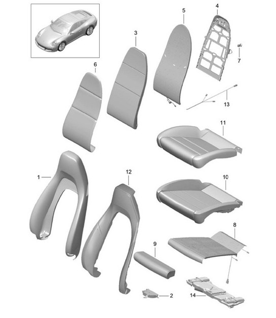 Diagram 817-002 Porsche Cayman 987C/981C (2005-2016) Body