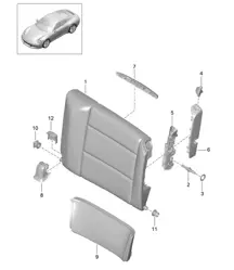 Notsitzlehne / Zubehör - COUPE - 991.2 Carrera 2017-19