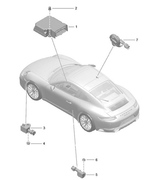 Diagram 901-005 Porsche Panamera 970 MK1 (2009-2013) Équipement électrique