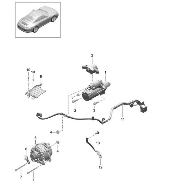 Diagram 902-005 Porsche Cayman 987C/981C（2005-2016 年） 电子设备
