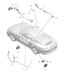 Cableado / Puertas / Consola central / Centralita puertas / Mando capota 991.2 Carrera 2017-19