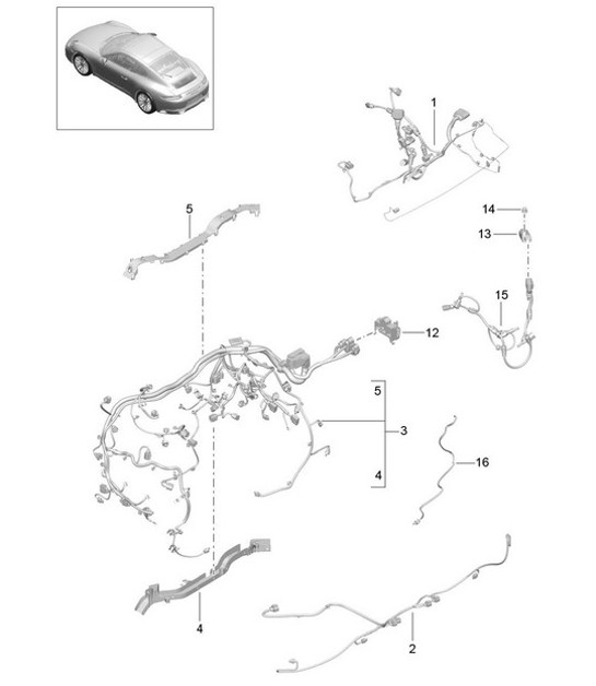 Diagram 902-020 Porsche 968 (1992-1995) Electrical equipment