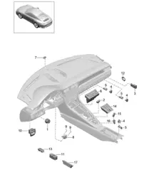 Switch / Control panel / Air conditioning 991.2 Carrera 2017-19