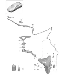 Windscreen washer system 991.2 Carrera 2017-19