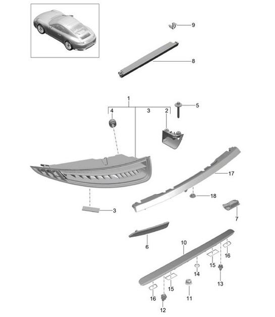 Diagram 905-005 Porsche Cayenne 9YA 2018-2023 