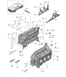 Crankcase housing 991 R/GT3/RS 2014-21