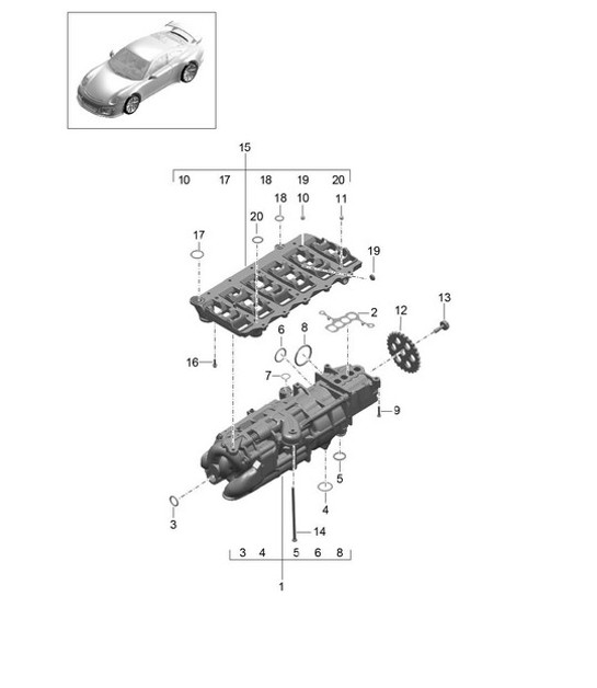 Diagram 104-001 Porsche Cayenne 3.2L V6 2003>> Engine
