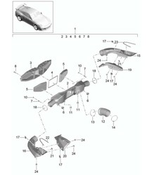 Air filter (Model: A176,DGGB,DNS,DGG) 991 GT3 RS 4.0L 2014-21