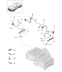 Fuel collection pipe 991 R/GT3/RS 2014-21