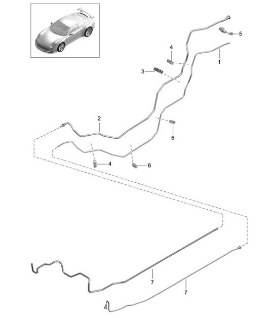 Diagram 201-010 Porsche Cayenne 3.0L Diesel 2007>> Sistema di alimentazione, sistema di scarico