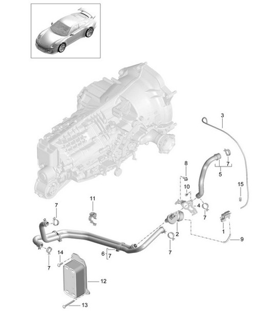 Diagram 302-015 Porsche Cayman GTS 718 4.0L Manual (400 Bhp) Transmission