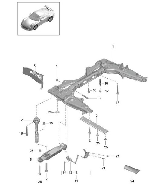 Diagram 401-002 Porsche Cayenne Turbo S E-Hybrid V8 4.0L 550 PS 