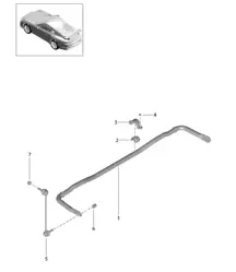 Anti-roll bar  991 R/GT3/RS 2014-17