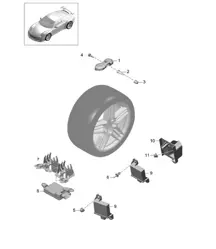 Tyre pressure control system 991 R/GT3/RS 2014-17