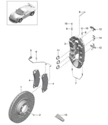 Disc brake / Front axle - PR:450, PCCB - 991 GT3/RS 2018>>