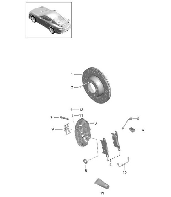 Diagram 603-010 Porsche Cayenne Coupé Turbo S E-Hybrid V8 4.0L 550 PS 