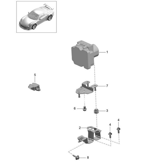 Diagram 605-001 Porsche Cayman 987C/981C (2005-2016) Wheels, Brakes