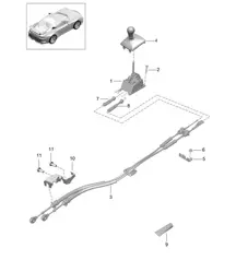 Transmission control / Manual gearbox - PR:486 - 991 R/GT3/RS 2014-17