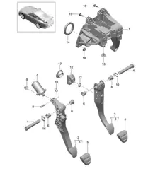 Pedales 991 R/GT3/RS 2014-21