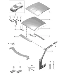 Scuttle/tetto 991 GT3 2014-21