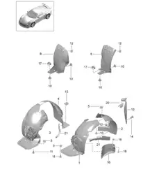 Wheel housing liner / Linings 991 GT3 2014-21
