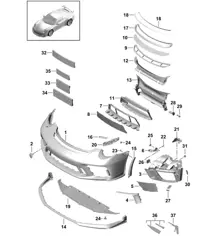 Front bumper / Spoiler 991 GT3 II RS 2018>>
