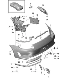 Rear bumper 991 GT3 II RS 2018>>
