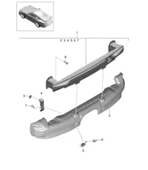 Rear Bumper carrier 991 GT3 2014-17