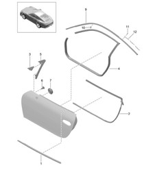 Joint et Garniture de porte 991 (911) R 2014-21 Joint et Garniture de porte 991 (911) R 2014-21