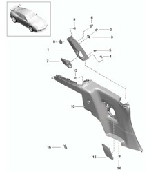 Side panel trim / B-pillar 991 GT 2014-17
