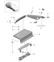 Linings c-pillar - REAR - 991 GT3 2014-21