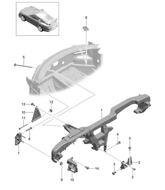 Diagram 809-015 Porsche Cayman 987C/981C (2005-2016) Body