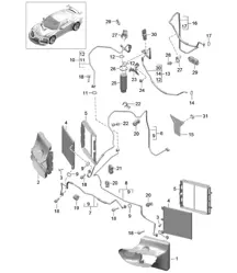 Refrigerant circuit / Front  (PR:573) 991 GT3 2014-17
