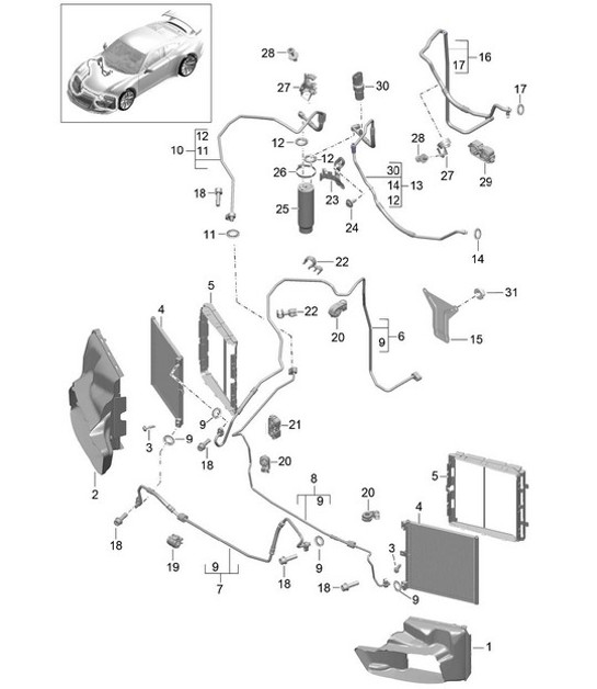 Diagram 813-021 Porsche Cayenne Turbo 4.5L 2003>> Body