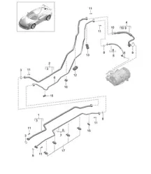 Refrigerant circuit / Underbody and Rear end (PR:573) 991 GT3 2018>>