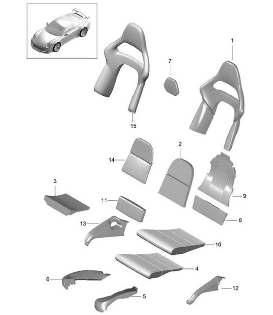 Diagram 817-003 Porsche Boxster 986/987/981 (1997-2016) Carrosserie