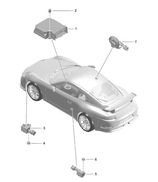 Diagram 901-005 Porsche Cayenne S 4.5L V8 2003>> Materiale elettrico