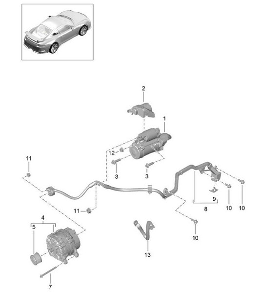 Diagram 902-005 Porsche 卡宴 GTS V8 4.8L 汽油 400HP 电子设备
