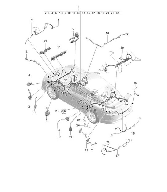 Diagram 902-012 Porsche Cayman 987C/981C (2005-2016) Electrical equipment