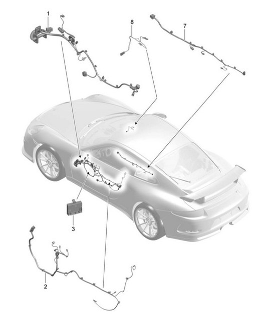 Diagram 902-015 Porsche Cayenne 92A (958) 2010-2017 Electrical equipment