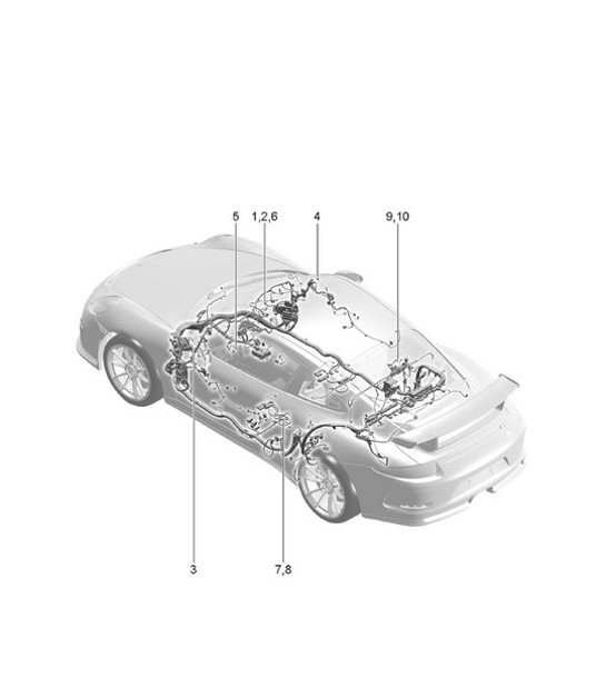 Diagram 902-060 Porsche Cayenne 9PA (955) 2003-2006 Electrical equipment